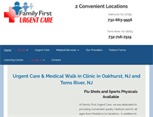 Tablet Screenshot of familyfirst-urgentcare.com